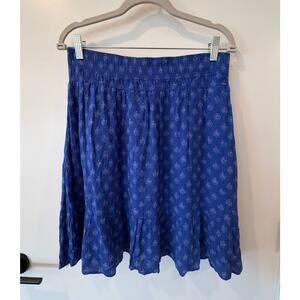 Maison 123 Size 8-10 Blue Stretchy Mini Skirt with Ruffle Trim